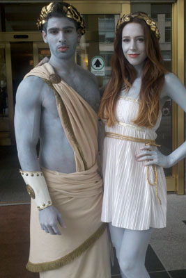 God and Goddess statue body painting