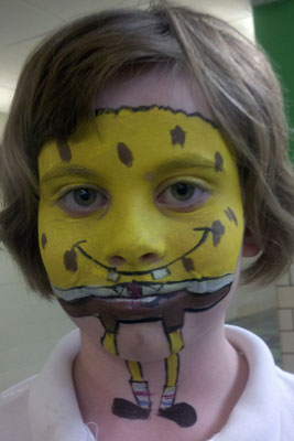 Sponge Bob Face Painting