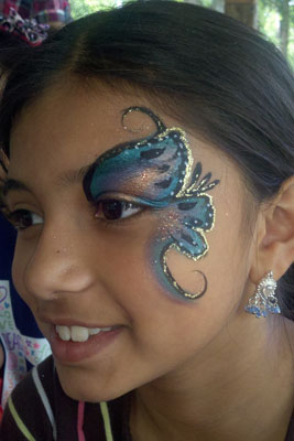 Spider Web Face Painting